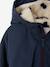 Sherpa-Lined Hooded Windcheater for Girls navy blue+rose 