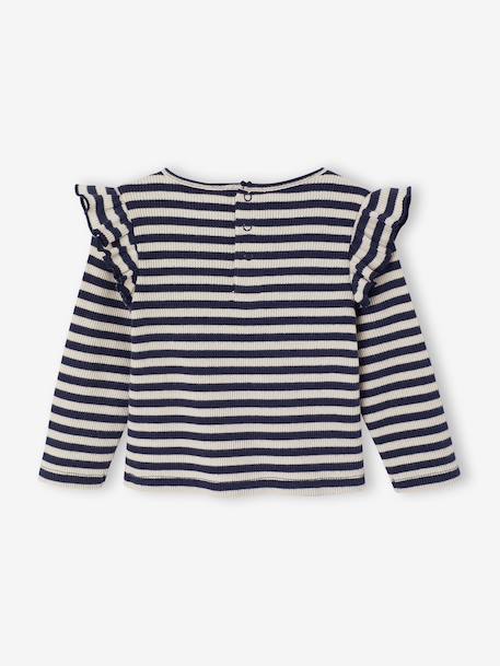 Long-sleeved T-shirt for baby girls rose+vanilla 