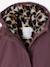 Hooded Parka with Faux Fur Lining for Girls black+dark green+dusky pink+plum 