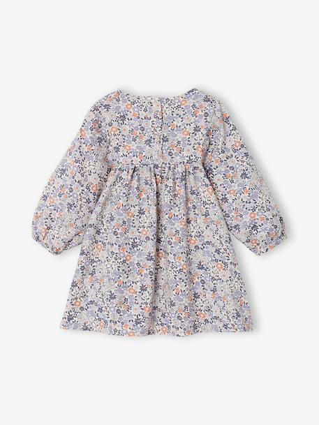 Long-sleeved dress for baby girls blue+hazel 