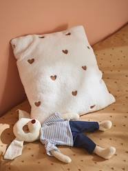 -Bouclé heart cushion