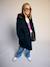 Lined parka for girls black 
