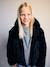Faux fur jacket for girls black 