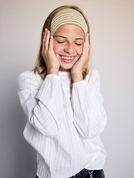 Blouse for girls ecru 