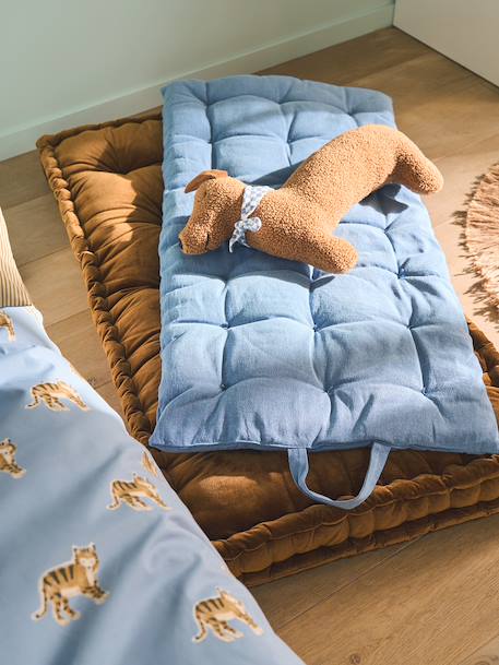 Cotton floor mattress denim blue 