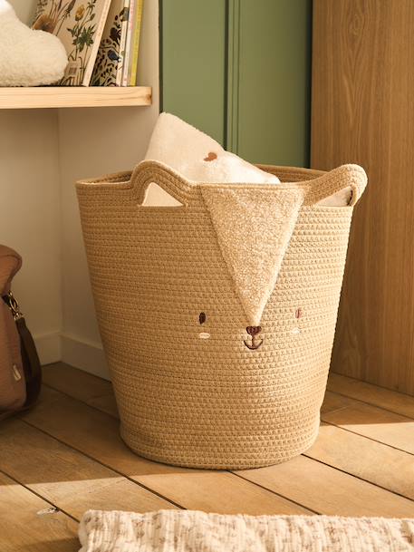 Squirrel cotton rope basket mocha 