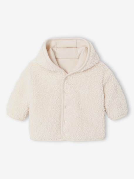 Hooded cardigan for newborns vanilla 
