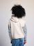 Sleeveless hooded zip-up cardigan for girls beige 
