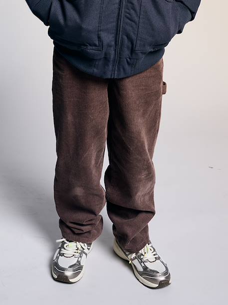 Velvet Cargo Trousers, JONEN anthracite+hazel 