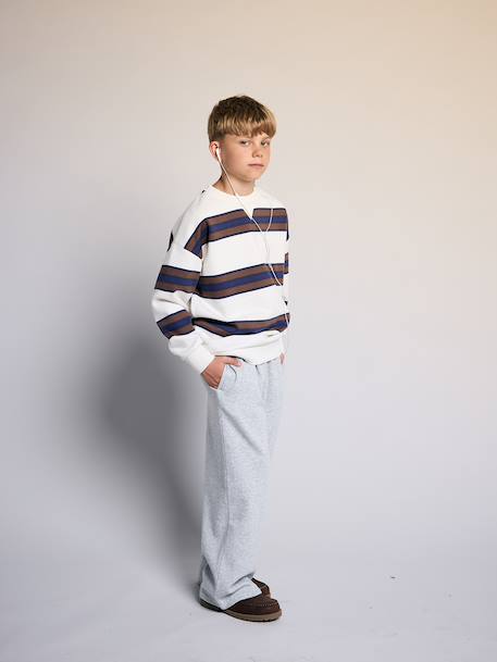 Pack of 2 wide-leg trousers for boys grey 