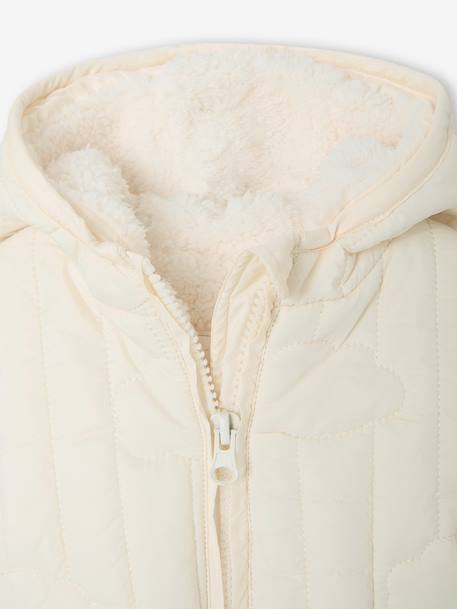 Newborn pramsuit with hood ecru 