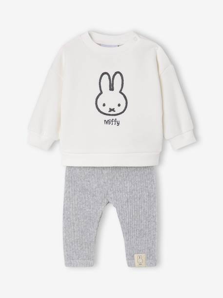Miffy baby set marl grey 