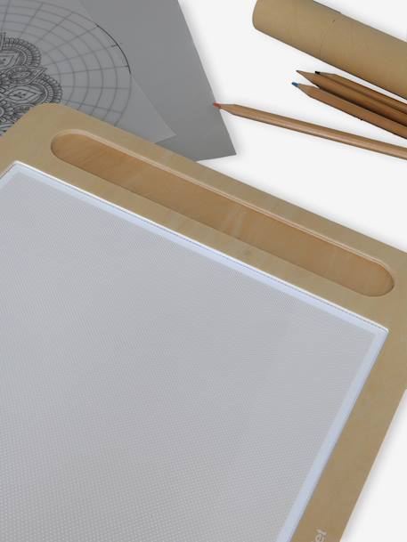 FSC 100% wooden light-up drawing tablet wood 