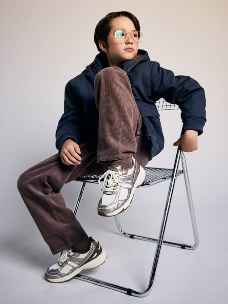 Velvet Cargo Trousers, JONEN anthracite+hazel 