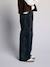 Wide-leg jeans for girls denim grey 