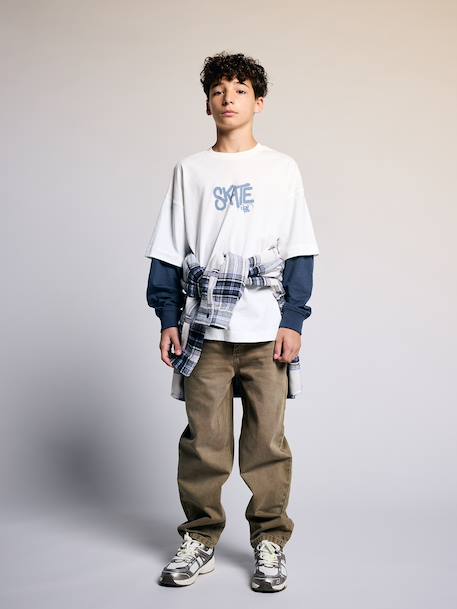 Long-sleeved T-shirt for boys ecru 