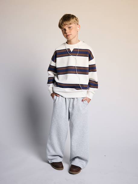 Pack of 2 wide-leg trousers for boys grey 