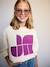 Sweatshirt for girls ecru+old rose 