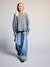Long-sleeved knit jumper for girls grey 