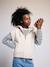Sleeveless hooded zip-up cardigan for girls beige 