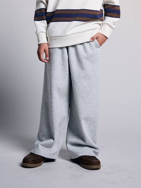 Pack of 2 wide-leg trousers for boys grey 