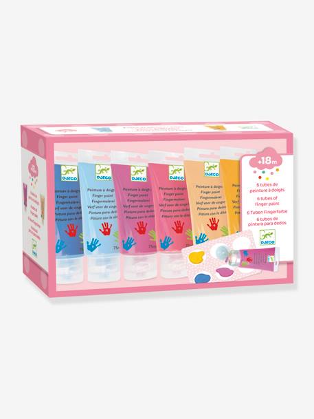 6 Tubes for Finger Painting, DJECO Pink 