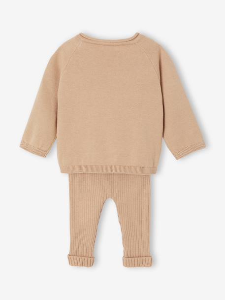 Newborn jumper and trousers set beige 