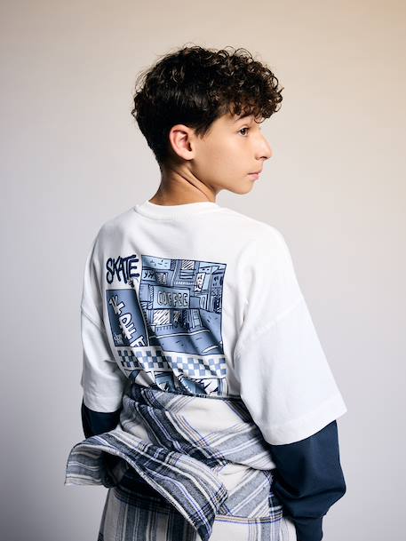 Long-sleeved T-shirt for boys ecru 