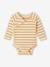 Pack of 5 long-sleeved bodysuits for newborns beige 
