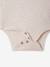 Pack of 5 long-sleeved bodysuits for newborns beige 