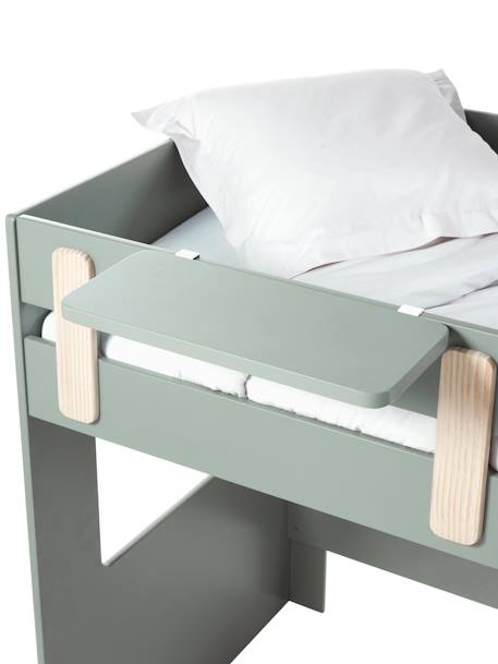 Suspended Shelf-Bedside Table Dark Green+White 