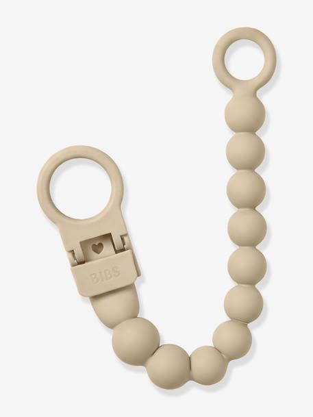 Beaded dummy clip BIBS beige+blush+ecru+petrol blue+sage green 