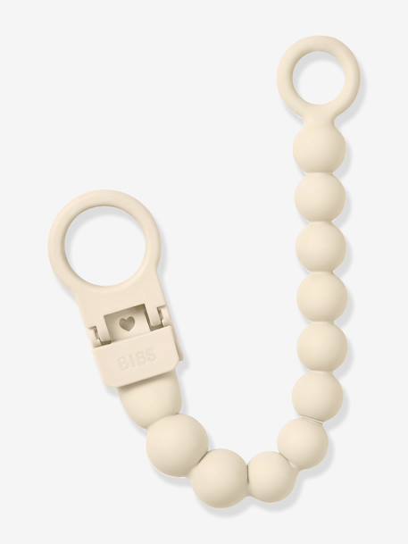 Beaded dummy clip BIBS beige+blush+ecru+petrol blue+sage green 