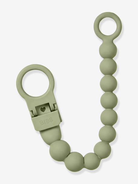 Beaded dummy clip BIBS beige+blush+ecru+petrol blue+sage green 