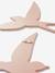 Set of 3 Wall Swallows BROWN LIGHT SOLID+Light Pink 