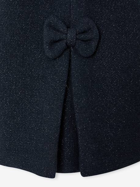 Woollen Fabric Coat with Hood marl beige+navy blue 