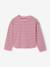 Striped long-sleeved T-shirt for girls mauve+navy blue+sweet pink 