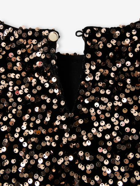 Sequin sweatshirt for girls chocolate 