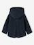 Woollen Fabric Coat with Hood marl beige+navy blue 