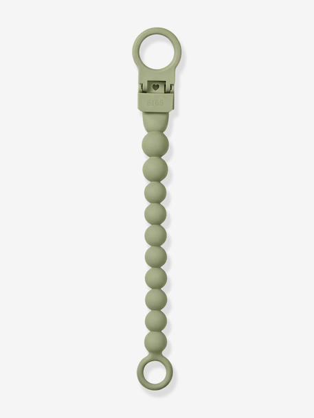Beaded dummy clip BIBS beige+blush+ecru+petrol blue+sage green 