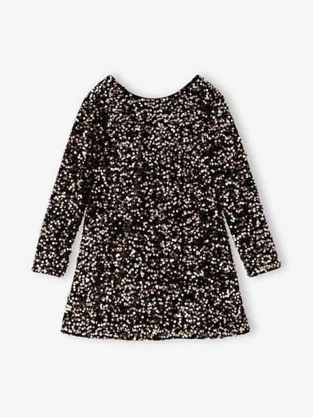 Sequin dress for girls chocolate 