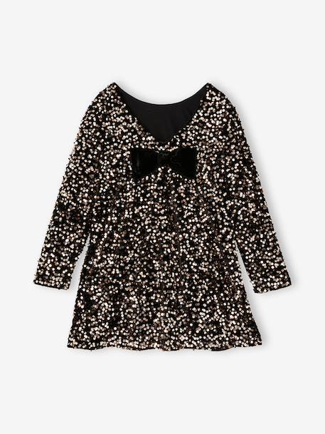 Sequin dress for girls chocolate 