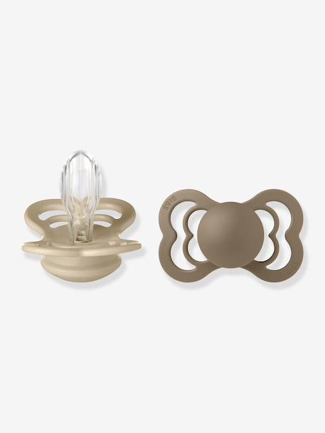 Pack of 2 Supreme soothers BIBS beige 