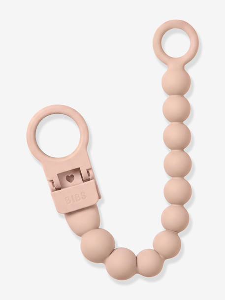 Beaded dummy clip BIBS beige+blush+ecru+petrol blue+sage green 