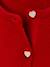 Buttoned cardigan with long sleeves for girls red 
