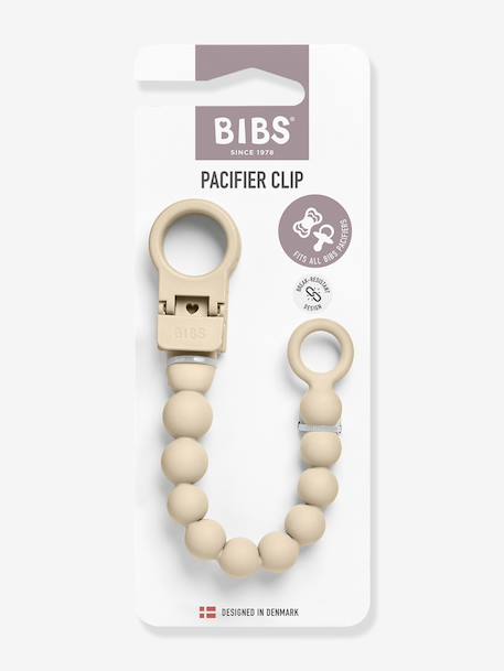 Beaded dummy clip BIBS beige+blush+ecru+petrol blue+sage green 