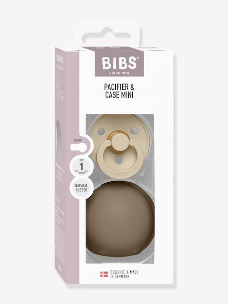 Dummy with mini case BIBS beige+ecru 