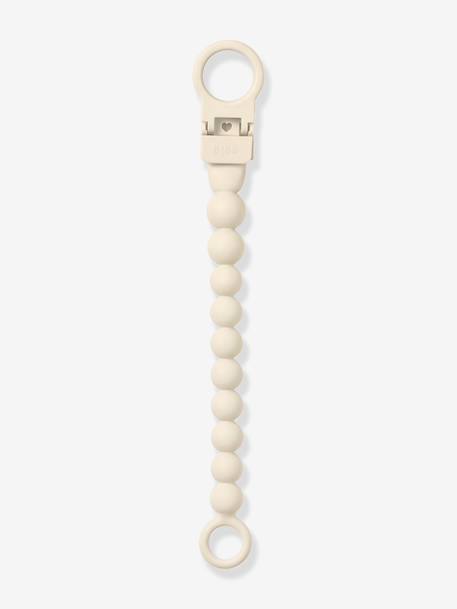 Beaded dummy clip BIBS beige+blush+ecru+petrol blue+sage green 