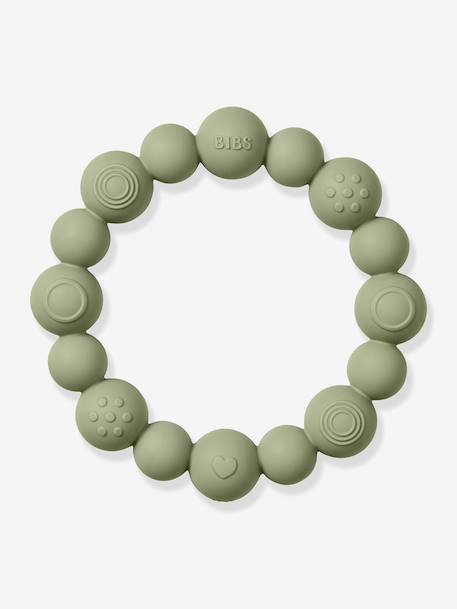 Beaded teething ring BIBS blush+petrol blue+sage green+sky blue 