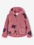 Girls' floral pop hooded sherpa jacket ecru+mauve+vanilla 